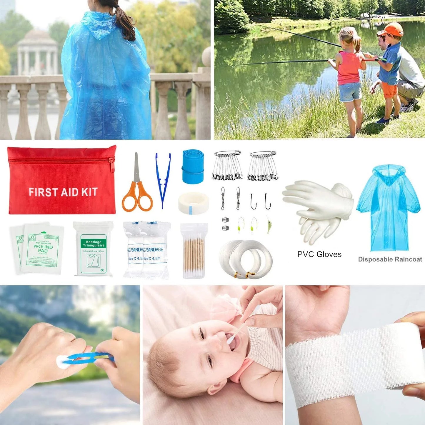 Outdoor Survival Kit for Camping, Travel, Multifunction Emergency Medical Bag, Tactical First Aid Kit, SOS Wilderness Adventure
