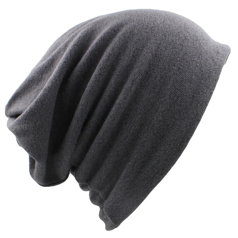 LOVINGSHA Autumn Winter Dual-use Hats For Women Girl Scarf Solid Design Thin Ladies Fashion Feminino Skullies Beanies HT078