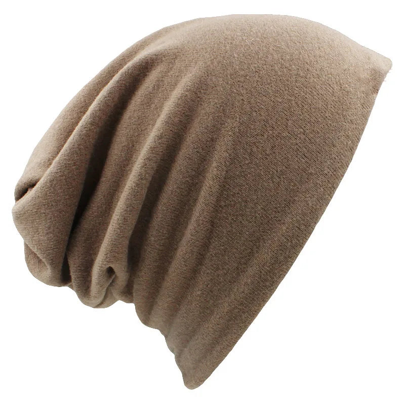 LOVINGSHA Autumn Winter Dual-use Hats For Women Girl Scarf Solid Design Thin Ladies Fashion Feminino Skullies Beanies HT078