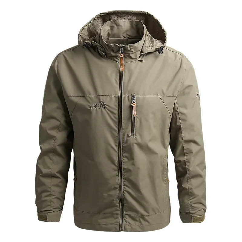 Men Autumn Waterproof Jackets Casual Hooded Windbreaker Field Camping Fishing Coat Outerwear Baseball Hiking Jacket Man Clothing