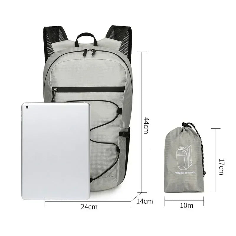 20L Outdoor Large Capacity Hiking Travel BackpackLightweight Foldable Waterproof Backpack Outdoor Pack For Women Men