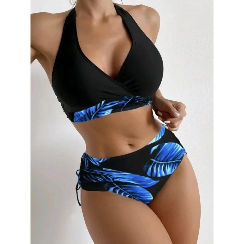 Sexy Bikini Swimsuit Hot Sale Of The Season New High Waist Two Piece Ladies Swimwear Elegant Fashionable Beachwear for Women