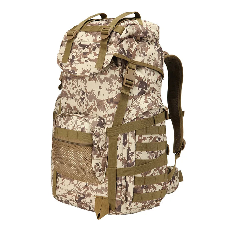 Molle 60L Camping Backpack Tactical Bag Large Waterproof Backpacks Camouflage Hiking Men Outdoor Bags XA281WA