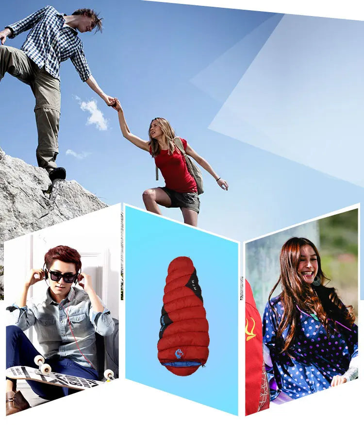 Thickened Winter Cold Weather Waterproof Sleeping Bag Camping Hiking Supplies -8℃ Cotton Sleeping Bags