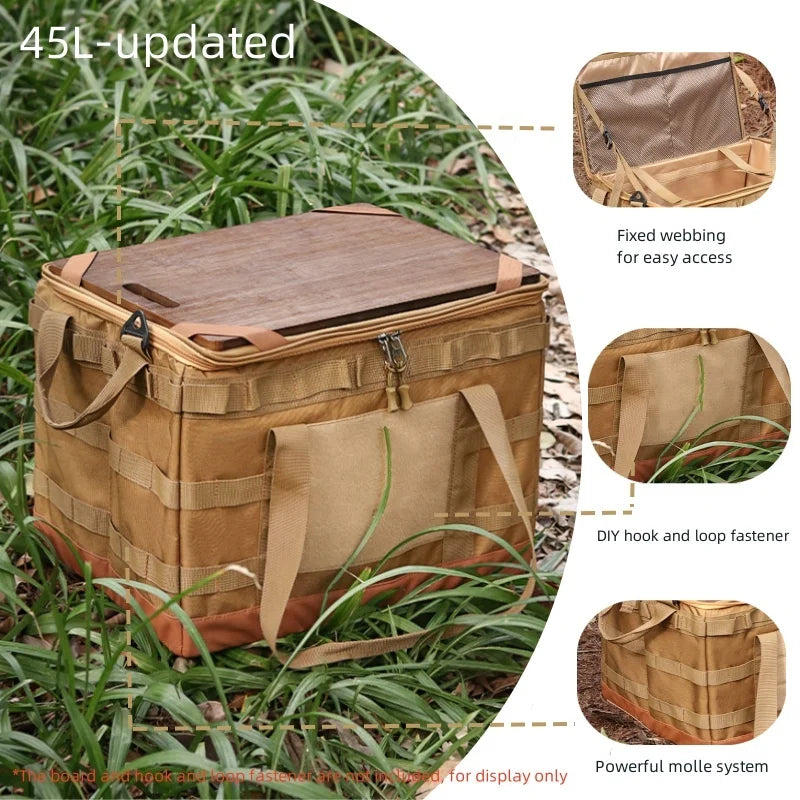 30L/45L Multi-size Camping Storage Bag,Heavy-Duty Cooking Gear Bag, Multi-Functional Outdoor Sports Bag For Camping