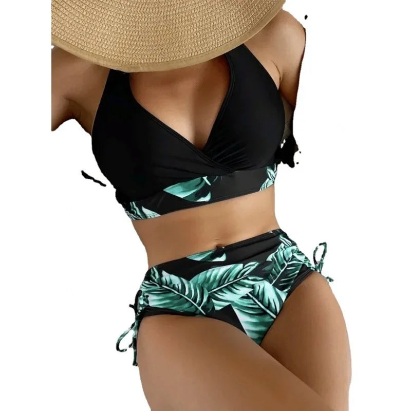 Sexy Bikini Swimsuit Hot Sale Of The Season New High Waist Two Piece Ladies Swimwear Elegant Fashionable Beachwear for Women