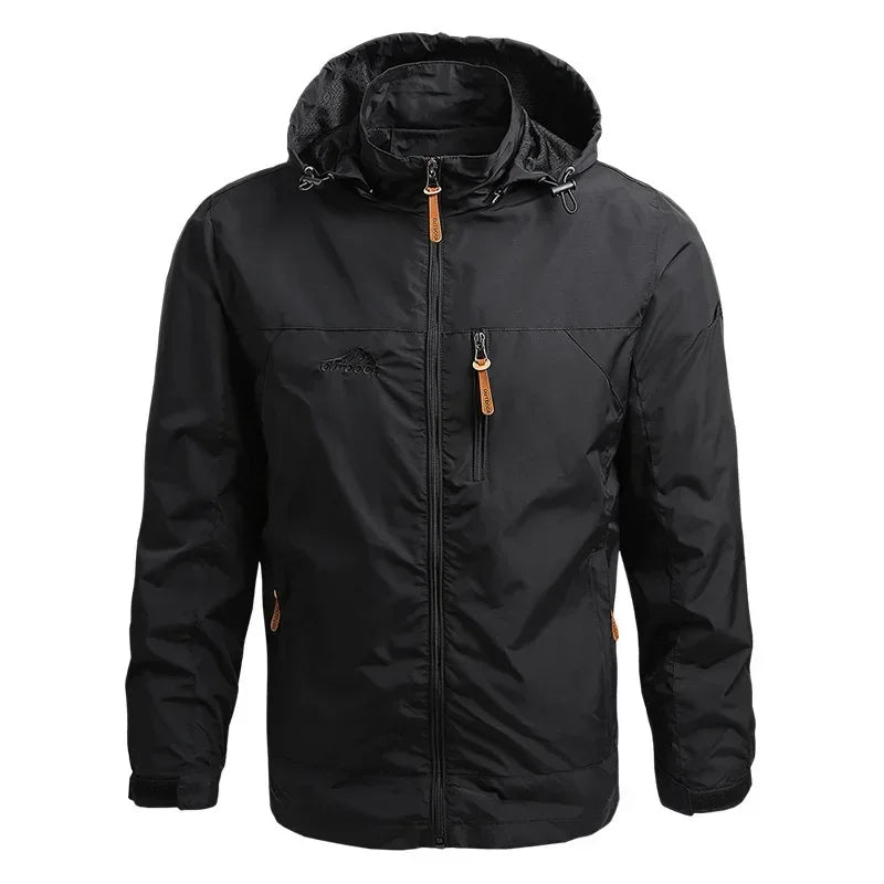 Men Autumn Waterproof Jackets Casual Hooded Windbreaker Field Camping Fishing Coat Outerwear Baseball Hiking Jacket Man Clothing
