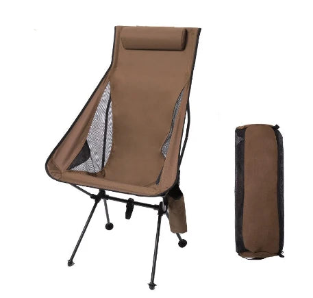 Portable Folding Camping Chair with Headrest Lightweight Tourist Chairs Aluminum Alloy Fishing Chair Outdoor Furniture