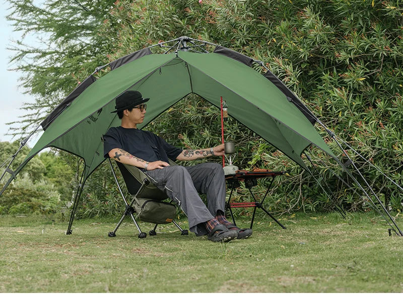 Camping Automatic Tent One Touch Waterproof Roof Top Tents Double Door 3 Person Tent Outdoor Beach Fish Shelter Tent