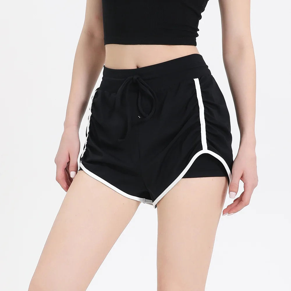 Sports Shorts for Women in Summer, Anti Glare, Quick Drying, Running, Fitness, Three Quarter Pants, Breathable