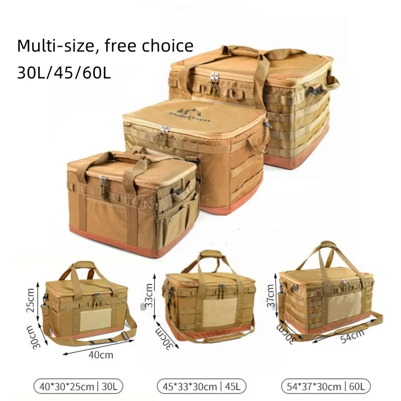 30L/45L Multi-size Camping Storage Bag,Heavy-Duty Cooking Gear Bag, Multi-Functional Outdoor Sports Bag For Camping