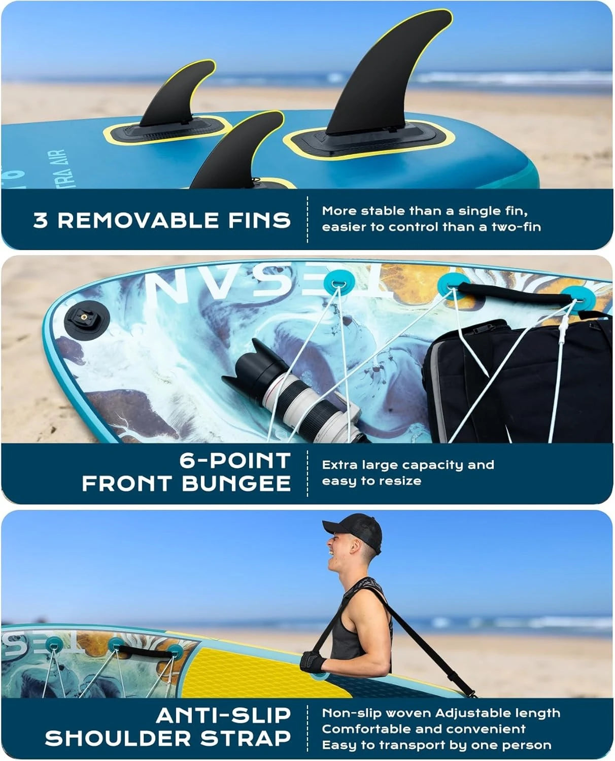11'6x35'' Extra Wide Inflatable Paddle Board,All-Round Ultra Stable Stand Up Paddleboards with Plus Kits for 450lb