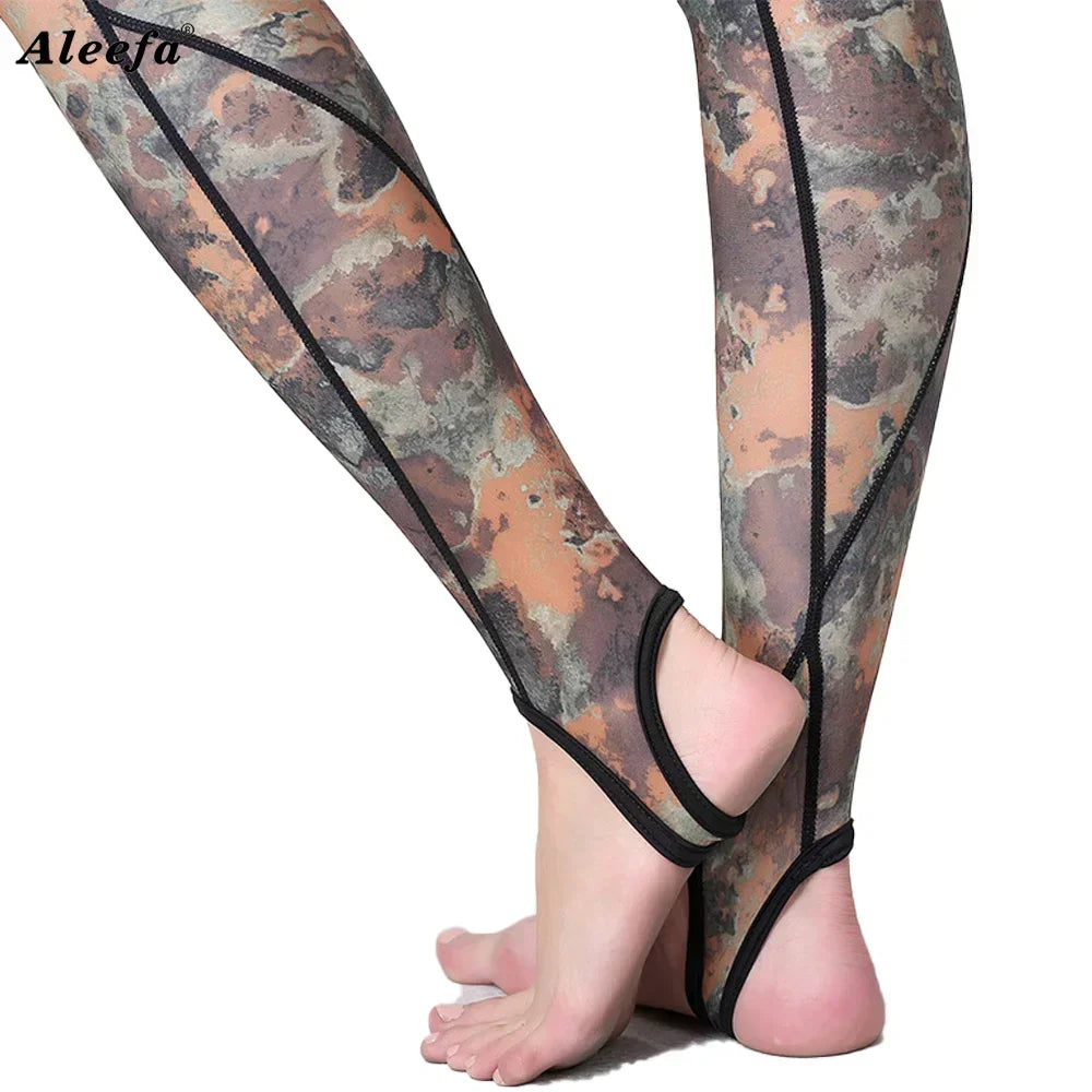 Swimming Suit spearfishing Spandex couple Camo Skin DIVE One piece UV proction Men Women Surfing suit