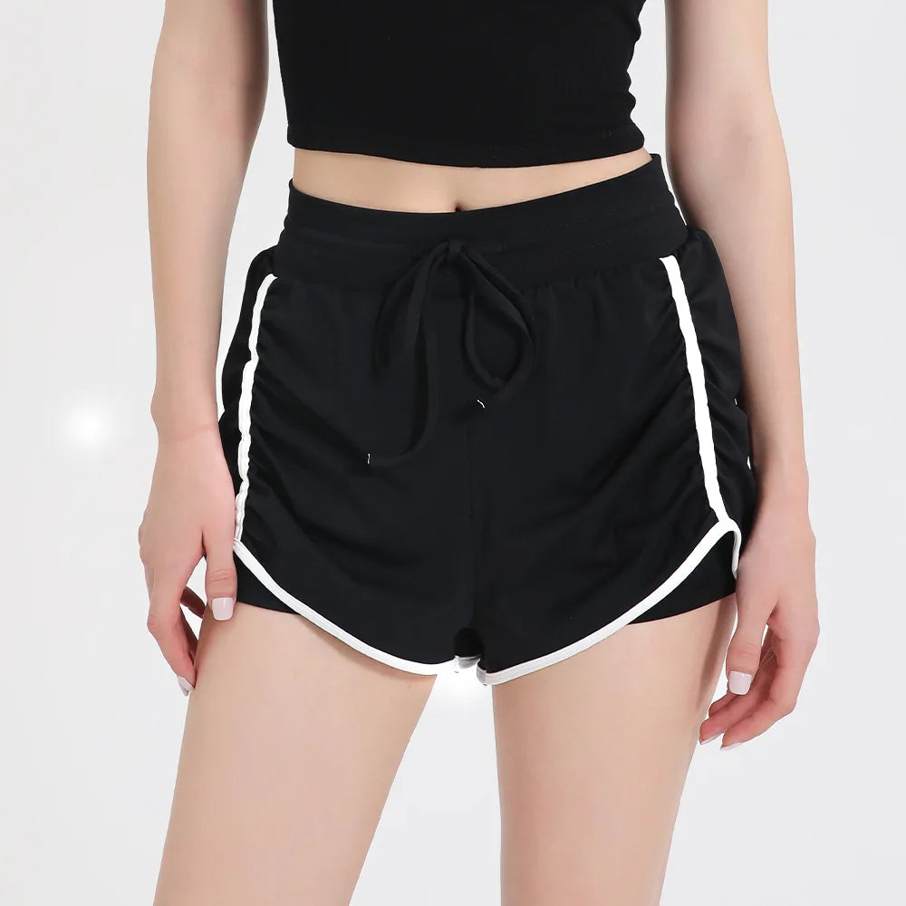 Sports Shorts for Women in Summer, Anti Glare, Quick Drying, Running, Fitness, Three Quarter Pants, Breathable