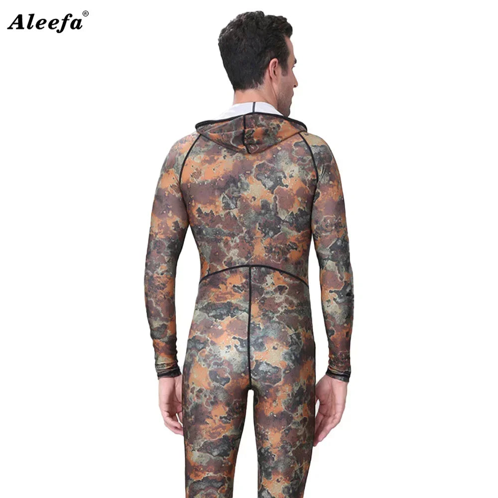 Swimming Suit spearfishing Spandex couple Camo Skin DIVE One piece UV proction Men Women Surfing suit