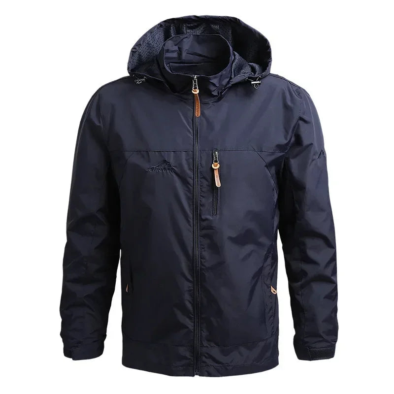 Men Autumn Waterproof Jackets Casual Hooded Windbreaker Field Camping Fishing Coat Outerwear Baseball Hiking Jacket Man Clothing