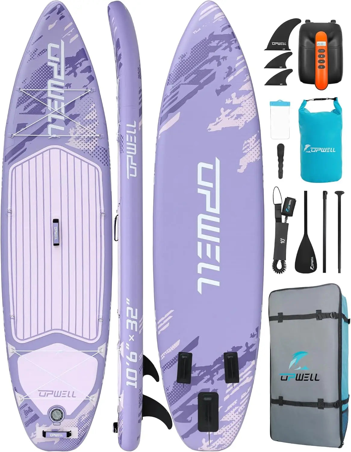 10’2”Stand Up Paddle Board for Youth & Adults, Inflatable Paddle Board with Stable Design