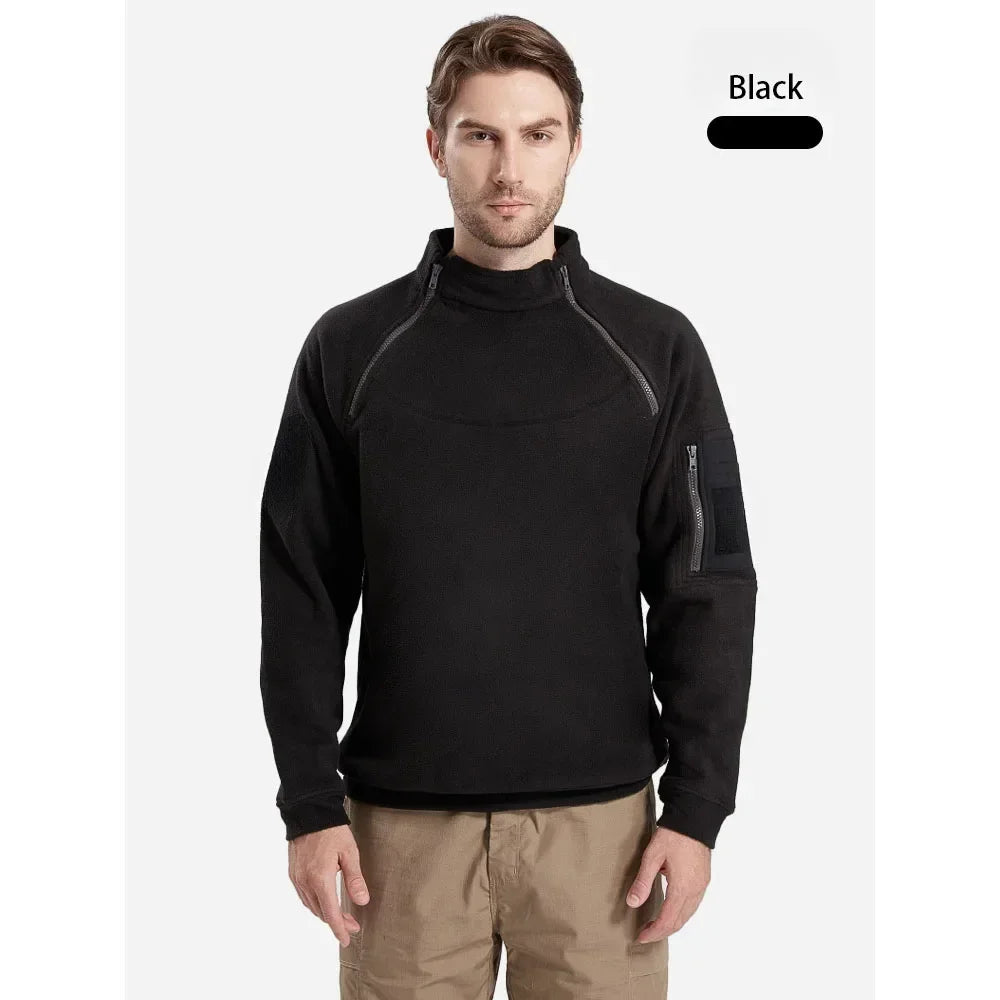 Men's Tactical Sweatshirt Outdoor Jacket 280g Polar Fleece Slim Casual Streetwear Fall Winter Warm Long Sleeve Sweatshirts