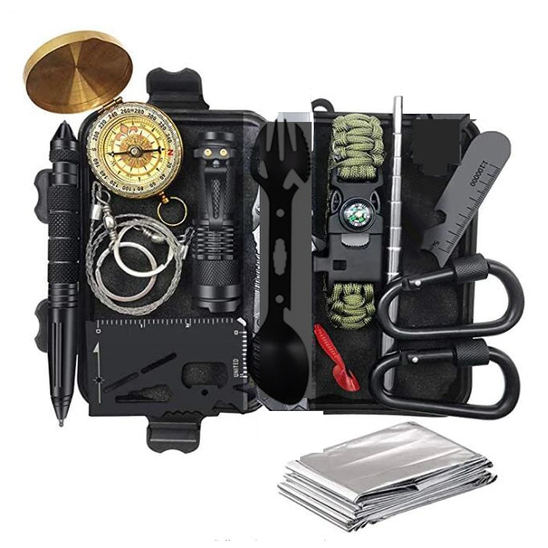 Outdoor Survival Kit for Camping, Travel, Multifunction Emergency Medical Bag, Tactical First Aid Kit, SOS Wilderness Adventure