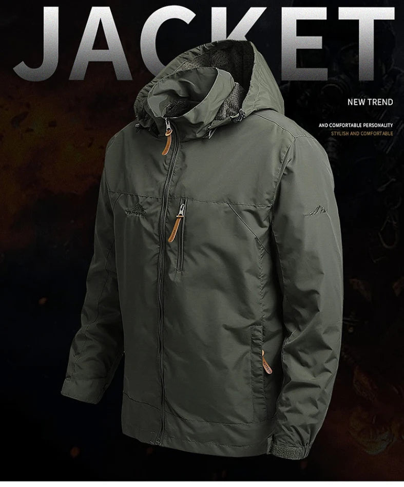 Men Autumn Waterproof Jackets Casual Hooded Windbreaker Field Camping Fishing Coat Outerwear Baseball Hiking Jacket Man Clothing