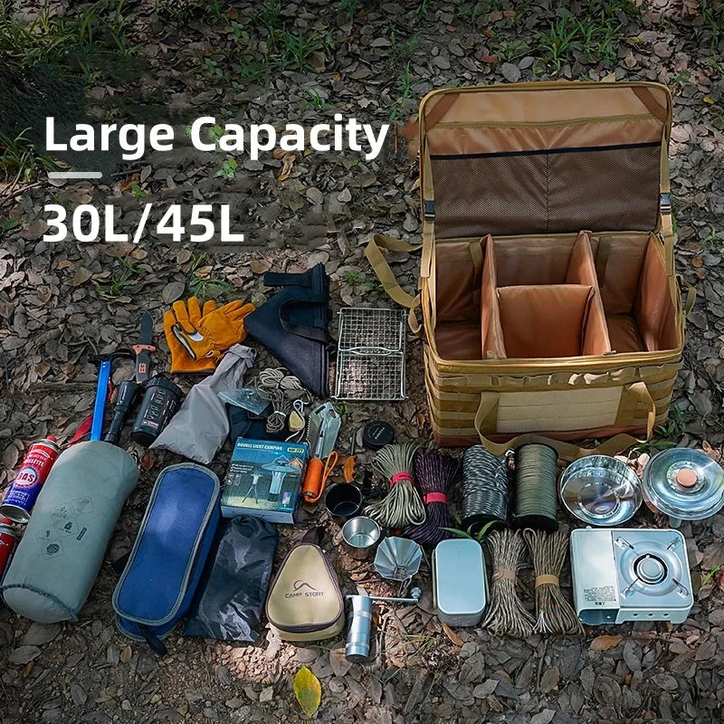 30L/45L Multi-size Camping Storage Bag,Heavy-Duty Cooking Gear Bag, Multi-Functional Outdoor Sports Bag For Camping