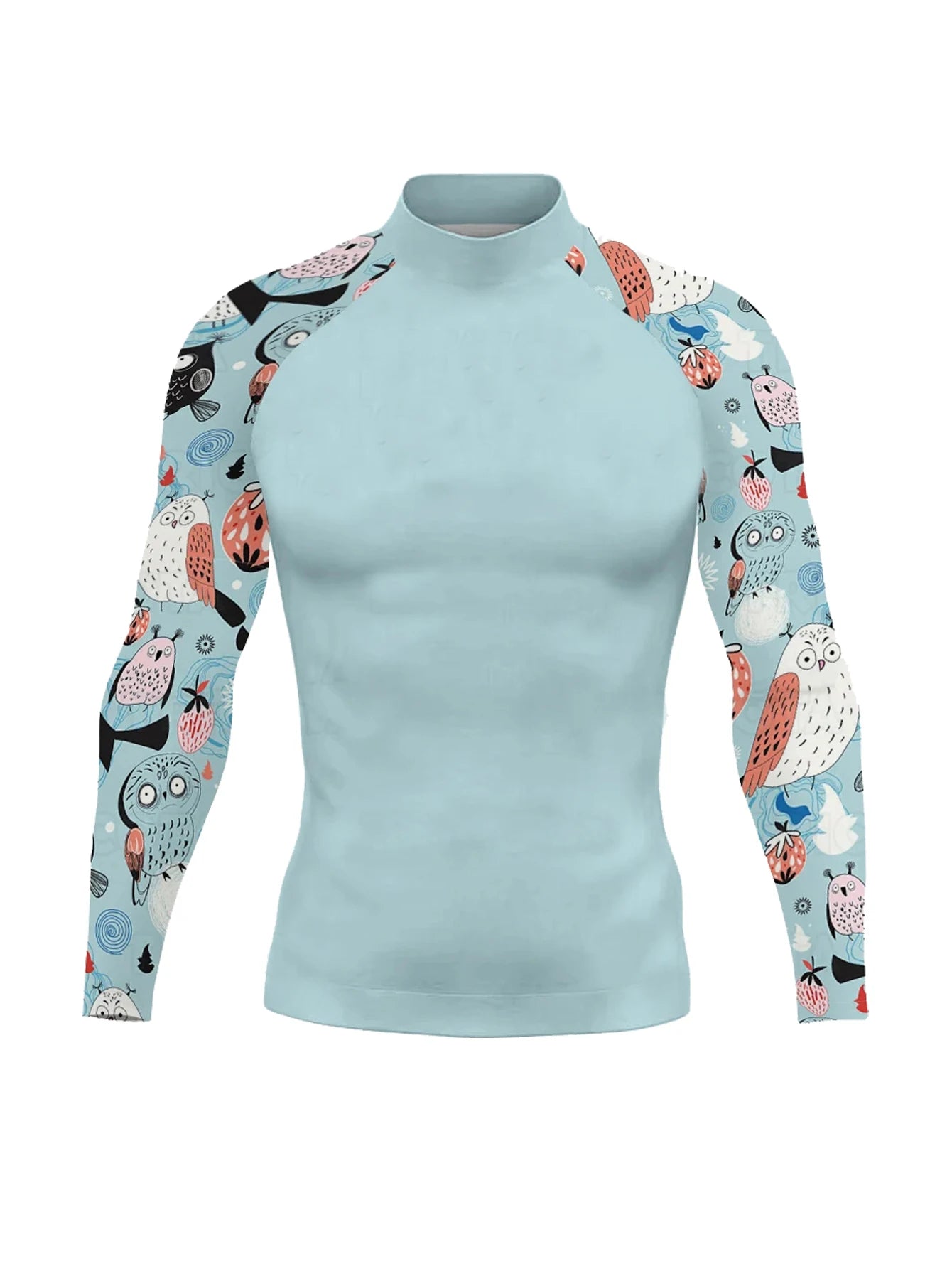 Men's Rashguard Long Sleeve Surfing Shirts Sunscreen Lycra Fabric Surf Sweatshirt UV Protection Swimwear