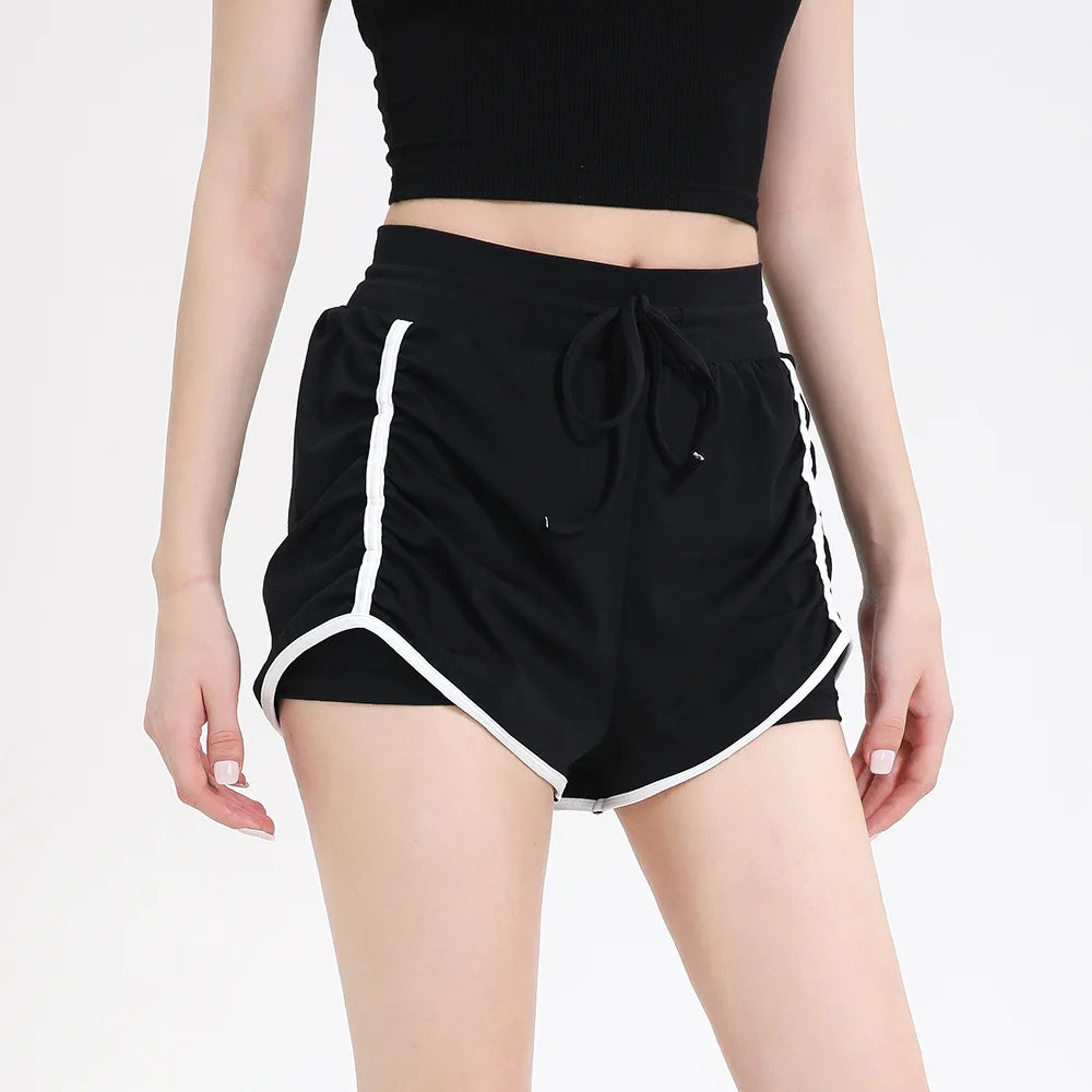 Sports Shorts for Women in Summer, Anti Glare, Quick Drying, Running, Fitness, Three Quarter Pants, Breathable
