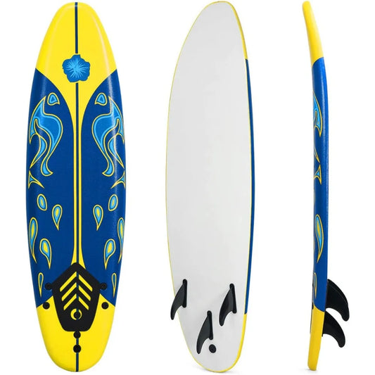 6 FT Stand Up Paddle Board with Removable Fins & Safety Leash for Teenagers, Adult, Beginners, Lightweight Non-Slip Paddle Board