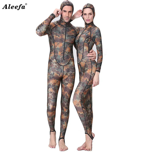 Swimming Suit  spearfishing Spandex  couple Camo Skin DIVE  One piece UV proction  Men Women Surfing suit