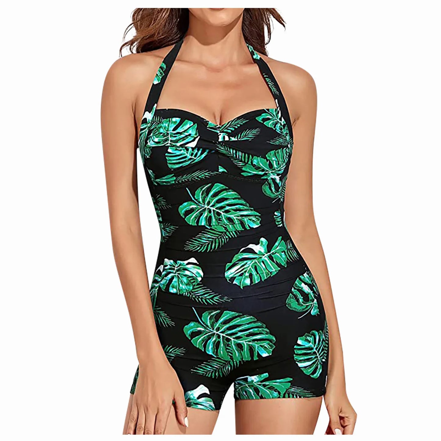 Swimsuit Woman 2024 Fashion Women'S Solid Color  Sexy  Sports Boxer Swimsuit Ropa De Mujer Vestidos De BañO Bikini Mujer