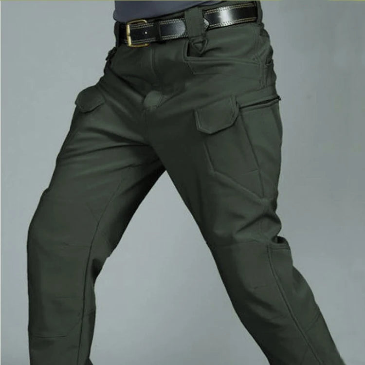 Men Winter Waterproof Climbing SkiingTrekking Fleece Fishing Tactical Sharkskin Cargo Pants Camping Hiking Trousers